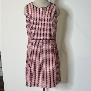 Tommy Hilfiger Red White and Blue Sleeveless Sheath Dress